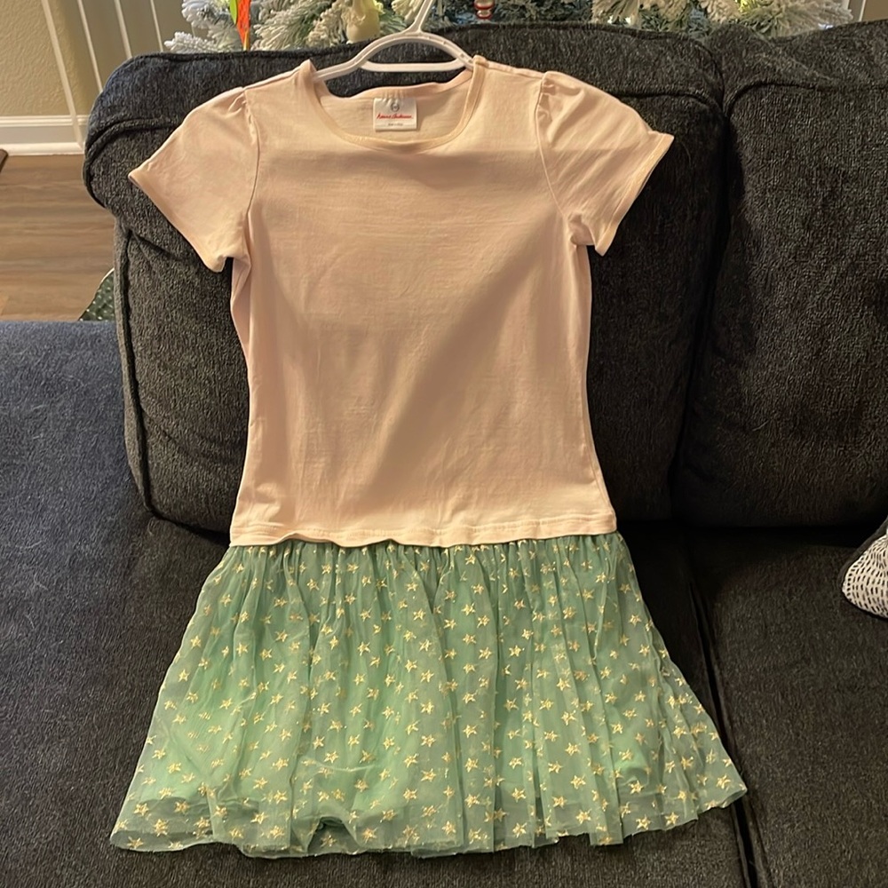Girls Hannah Anderson size 140 dress with chiffon stars. Excellent condition.